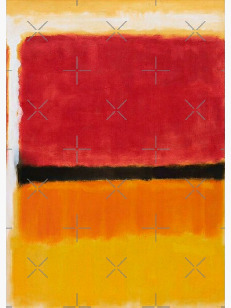 "Mark Rothko Painting, Red, orange, yellow, black, artwork by mark rothko " Spiral Notebook for
