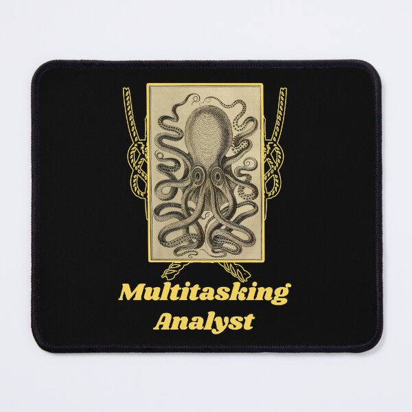 Item preview, 'Multitasking Analyst' Old Book Octopus Graphic - Funny Quotes Designs for T-shirts, stickers and other accessories designed and sold by Ridiculam Toga.