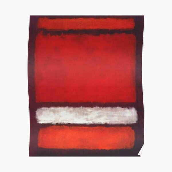 Mark Rothko Malerei, Rot, Weiß, Schwarz, Grafik von Mark Rothko Poster