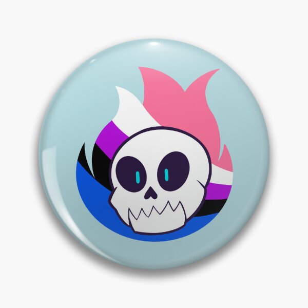 Item preview, Genderfluid Skull designed and sold by Electric Rainbow Skull.
