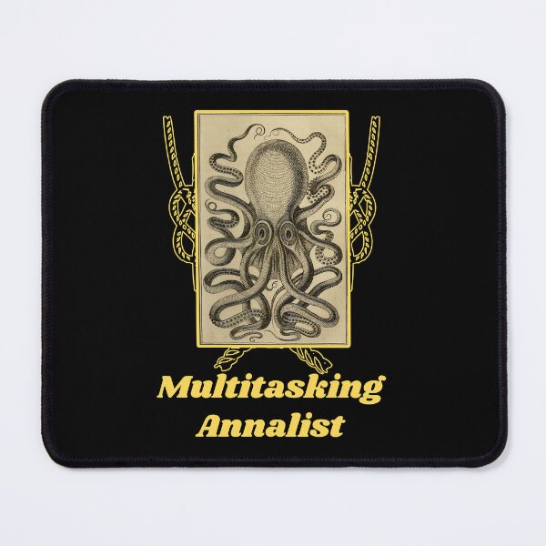 Item preview, 'Multitasking Annalist ' Old Book Octopus Graphic - Funny Quotes Designs for T-shirts, stickers and other accessories designed and sold by Ridiculam Toga.