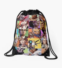 Borderlands Character Collage Drawstring Bag