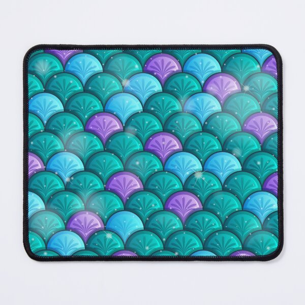 Item preview,  Teal Green, Blue  and Pink Sparkle Mermaid Scales pattern designed and sold by Tema EL.
