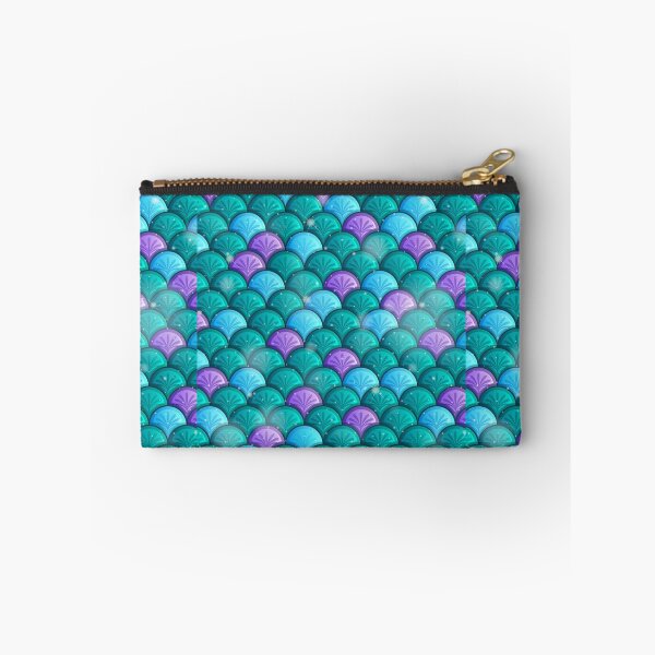 Item preview,  Teal Green, Blue  and Pink Sparkle Mermaid Scales pattern designed and sold by Tema EL.