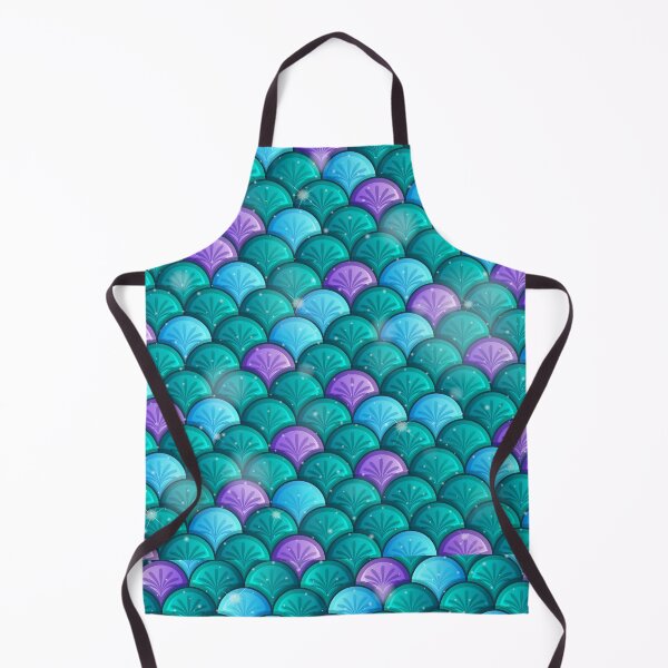 Item preview, Teal Green, Blue and Pink Sparkle Mermaid Scales pattern designed and sold by Tema EL.