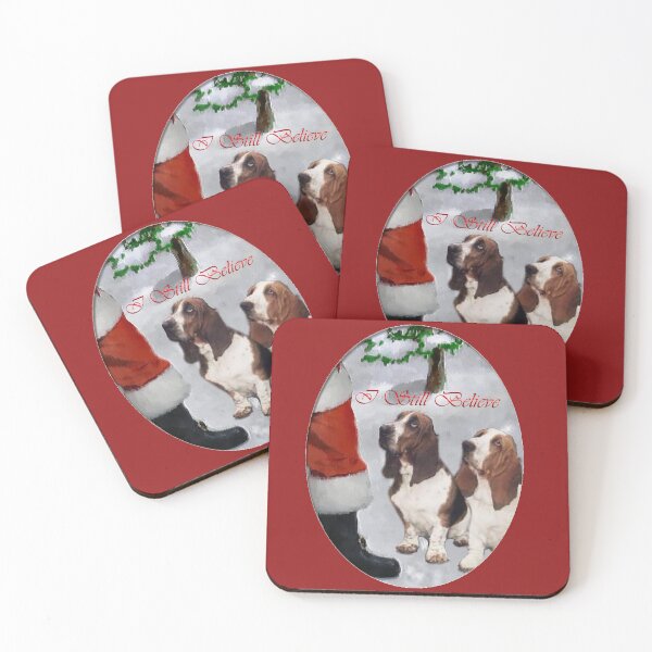 Item preview, Two Basset Hounds Christmas designed and sold by springdaleshops.