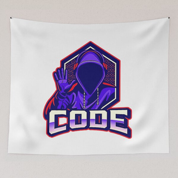 Item preview, Code One Gamer Blue on Red designed and sold by Rorulent.