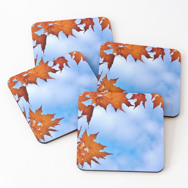Item preview, Autumn Maple Leaves Framing the Cloudy Sky designed and sold by Nalinne Jones.