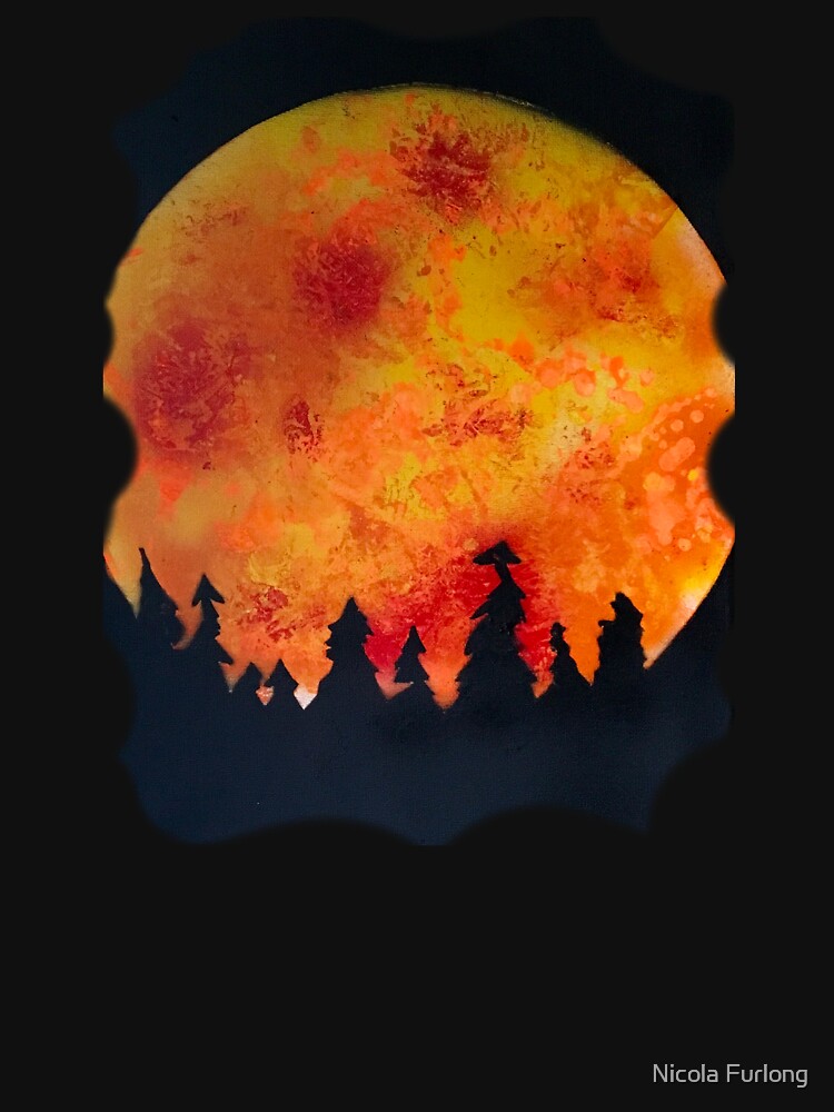 FIERY FULL MOON by nicolafurlong