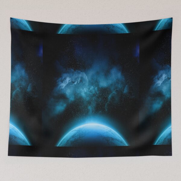 Item preview,    Cool blue nebula galaxy outer space Universe designed and sold by BEAUTY ⭐⭐⭐⭐⭐.