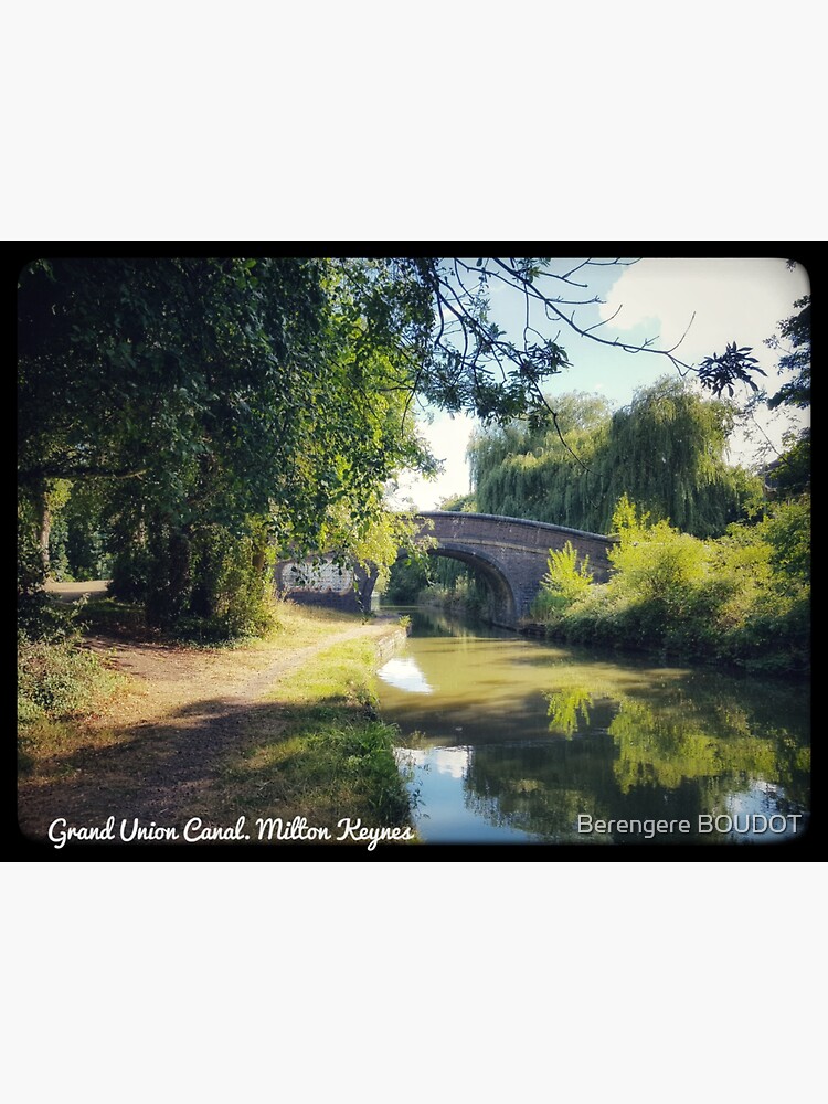 "Milton Keynes Grand Union Canal postcard" Sticker for Sale by Censsara Redbubble