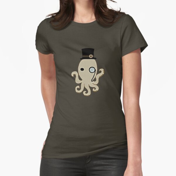 Steampunk Octopus Fitted T-Shirt
