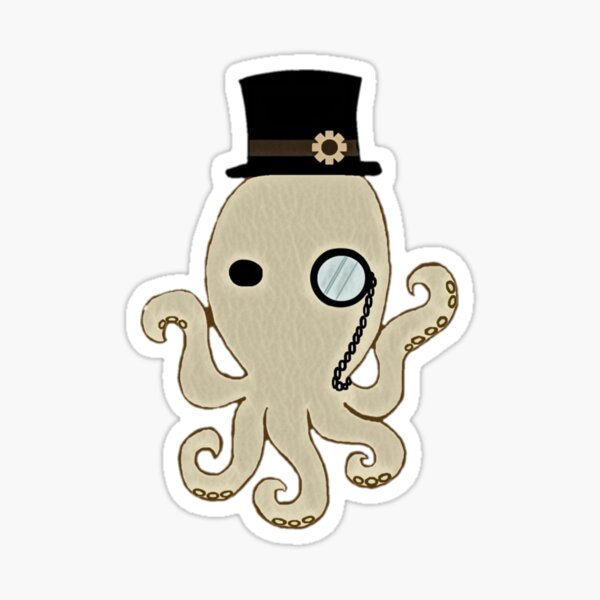 Steampunk Octopus Sticker