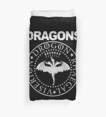 Dragons, Game of Thrones Viserion, Drogon, Rhaegal logo Duvet Cover