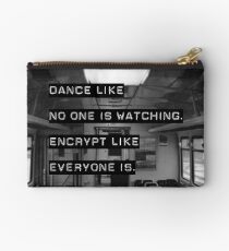 Encrypt like everyone is watching (B&W BG) Studio Pouch
