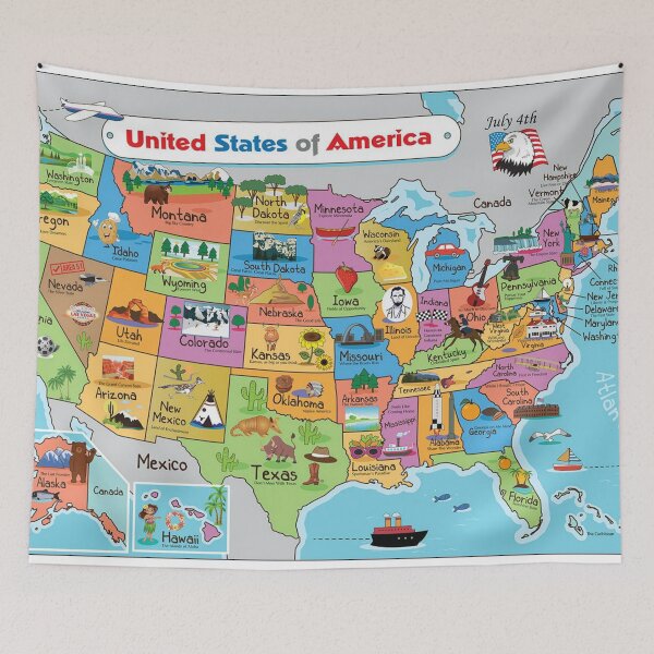 Item preview, 50 States Of America Map  designed and sold by Tema EL.