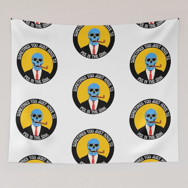 Artikelvorschau, Sometimes You Have To Pee In The Sink Pop Art Skull entworfen und verkauft von PVSKI.