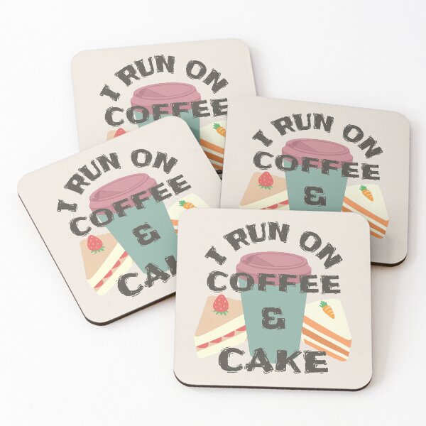 Item preview, I Run On Coffee And Cake, Cool Coffee And Cake Fan Slogan designed and sold by TrulyEpoque.