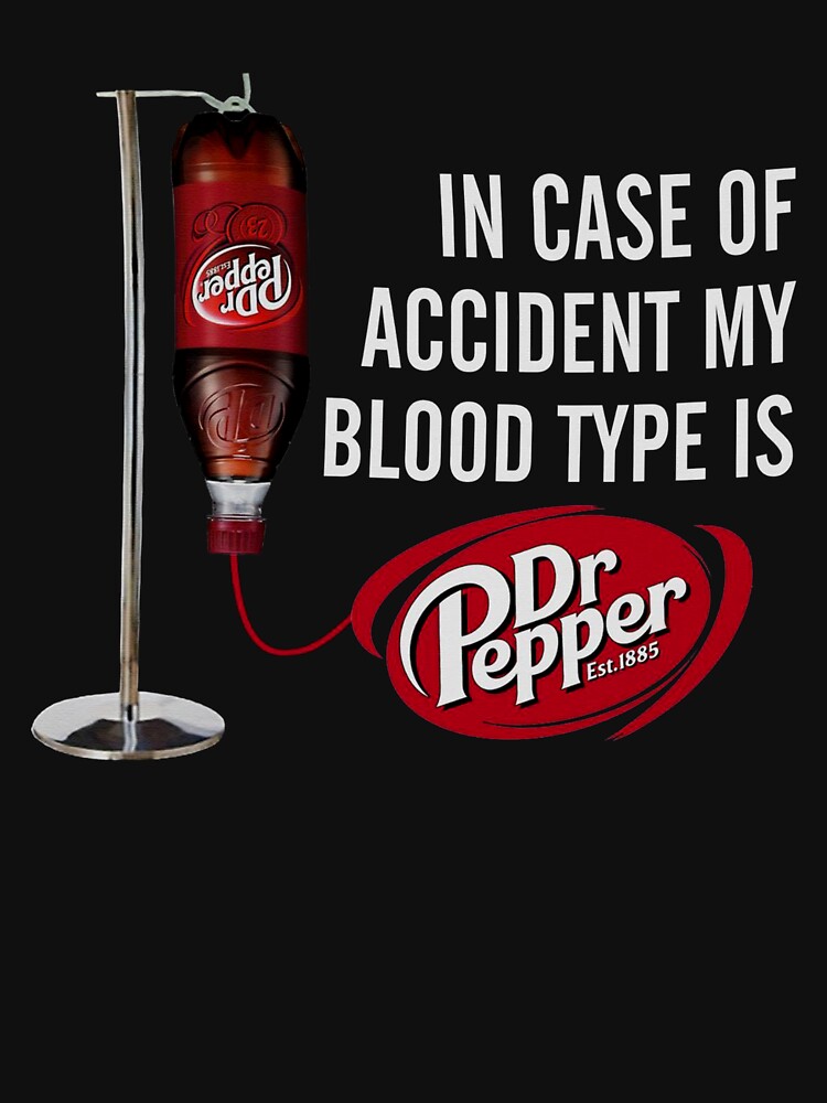 Personalized in case of accident my blood type is Dr Pepper tumbler