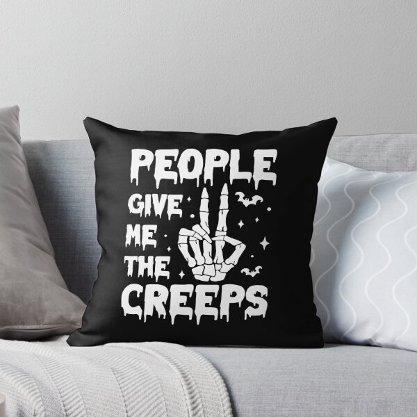 Item preview, People Give Me The Creeps, Halloween, Horror, Horror Gift, Skeleton Hand, designed and sold by SpookySeasonTee.