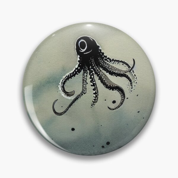 Item preview, Squid shooting ink with inkwash effect designed and sold by recollectionsv.