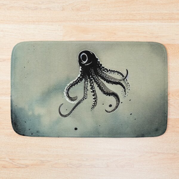 Item preview, Squid shooting ink with inkwash effect designed and sold by recollectionsv.