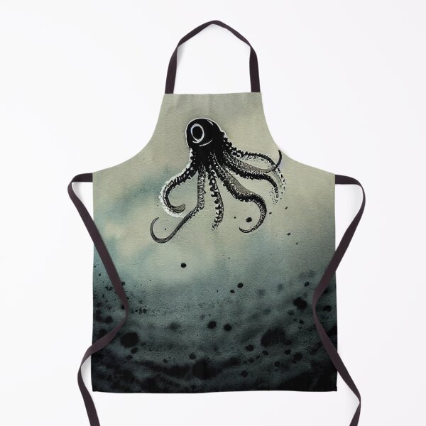 Item preview, Squid shooting ink with inkwash effect designed and sold by recollectionsv.