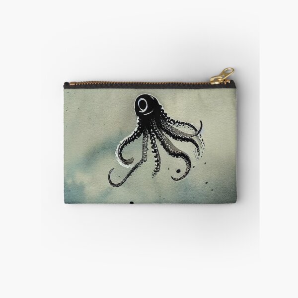 Item preview, Squid shooting ink with inkwash effect designed and sold by recollectionsv.