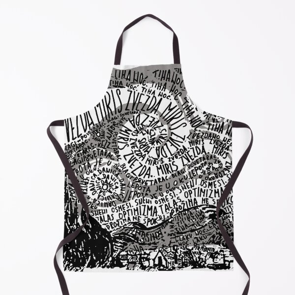 Item preview, Van Gogh Starry night word art illustrated (on Serbian) designed and sold by AdrijanaAjaDa.