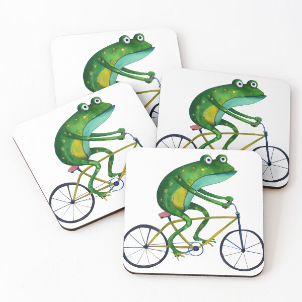 Item preview, Frog on bicycle designed and sold by Cute-Kingdom.