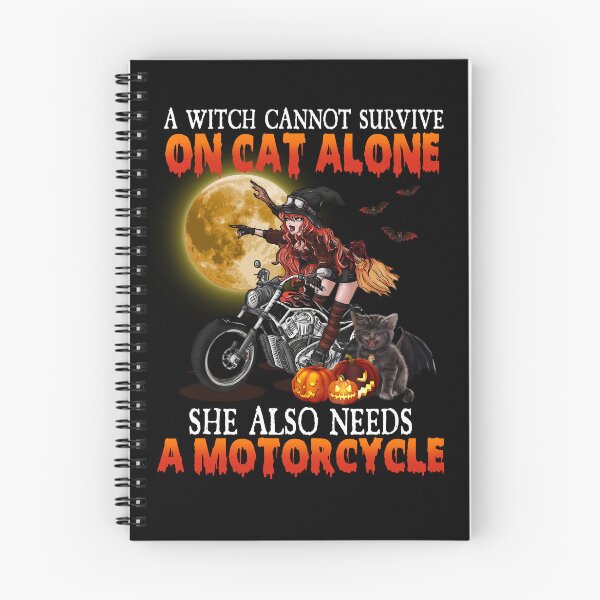 Item preview, A Witch Cannot Survive on Cat Alone She Also Needs a Motorcycle designed and sold by ElzaMathurinppi.