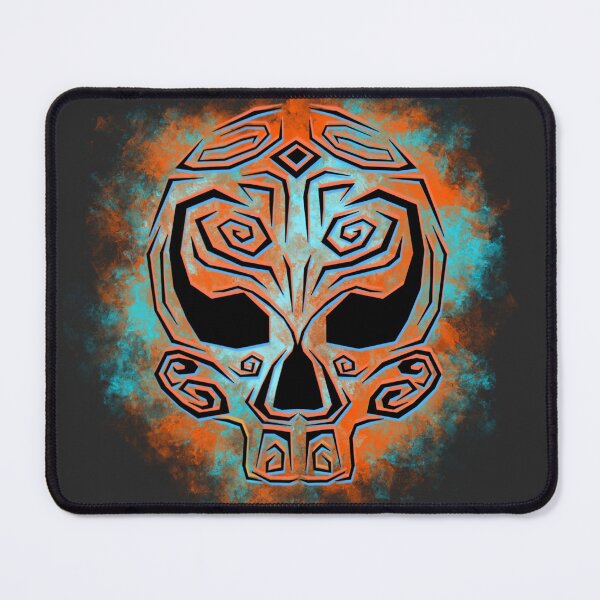 Item preview, Skull of Orange and Cyan designed and sold by KopoArtyStuff.