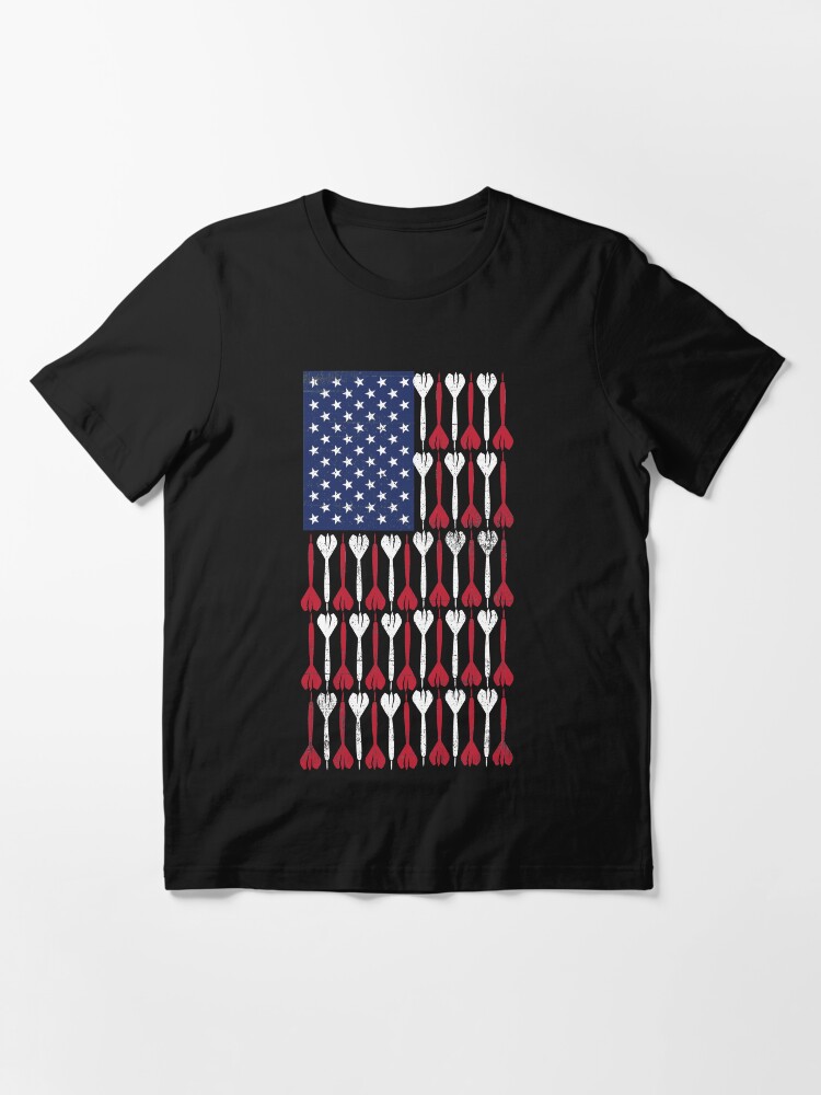 Alternate view of Vintage Flag > US Flag Made of Darts > Bullseye Essential T-Shirt