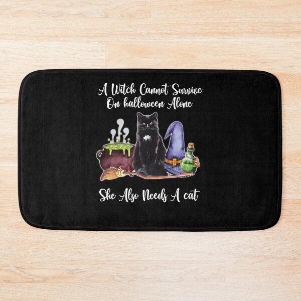 Item preview, A Witch Cannot Survive On Halloween Alone She Also Needs A Cat designed and sold by ElzaMathurinppi.