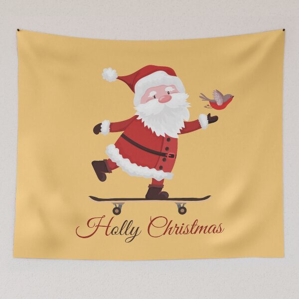 Item preview, HOlly Christmas Santa Skateboarder  designed and sold by trendingatees.