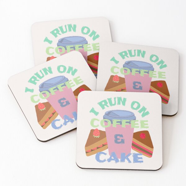 Item preview, Pastel I Run On Coffee And Cake, Coffee And Cake Fan Slogan designed and sold by TrulyEpoque.