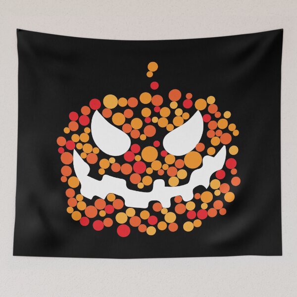 Item preview, Funny Colorful Polka Dot Halloween Pumpkin Face Graphic  designed and sold by BestTshirtArt.