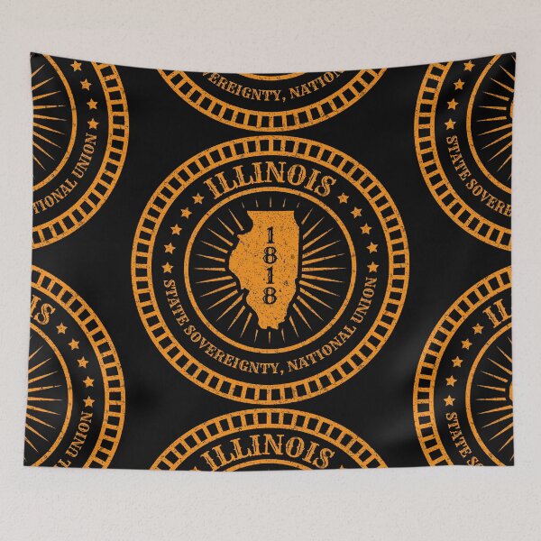 Item preview, Illionis State Map Slogan - IL The Land of Lincoln designed and sold by Ranggasme.