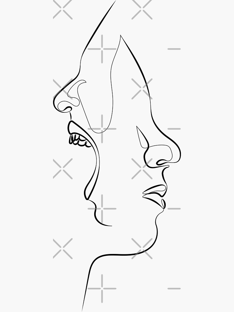 Voices In My Head One Line Drawing One Line Art Minimal