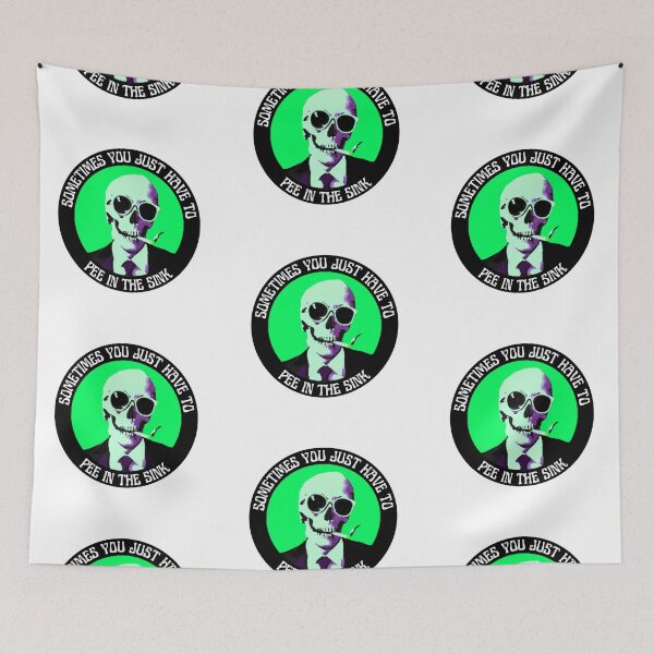 Artikelvorschau, Sometimes You Have To Pee In The Sink Pop Art Skull entworfen und verkauft von PVSKI.
