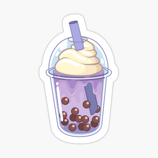 Cute Aesthetic Kawaii Purple Bubble Tea Sticker For Sale By Artistusha Redbubble 6279