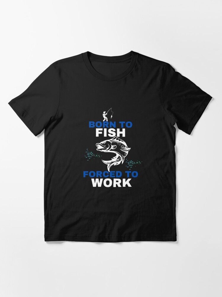 Born to Fish, Forced to Work Baseball Cap (Tan) - Funny Fishing