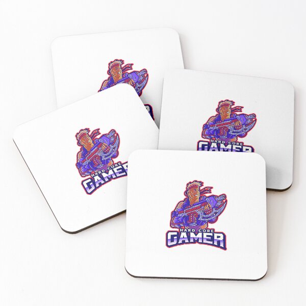 Item preview, Hard Core Gamer Warrior Blue on Red designed and sold by Rorulent.