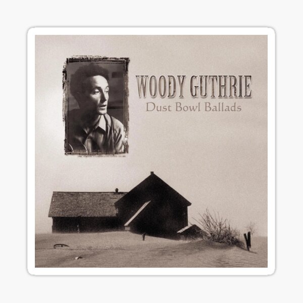 Artikel-Vorschau von Woody Guthrie Dusty Bowl Balladen Albumcover., designt und verkauft von gennalyne.