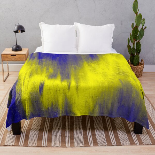 Aperçu de l'œuvre Abstrait bleu clair et jaune créée et vendue par CafiArtStudio.