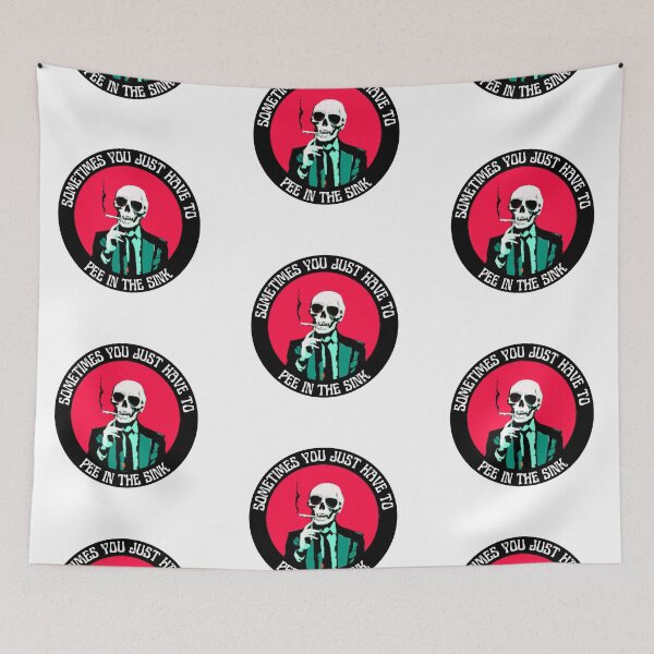 Artikelvorschau, Sometimes You Have To Pee In The Sink Pop Art Skull entworfen und verkauft von PVSKI.
