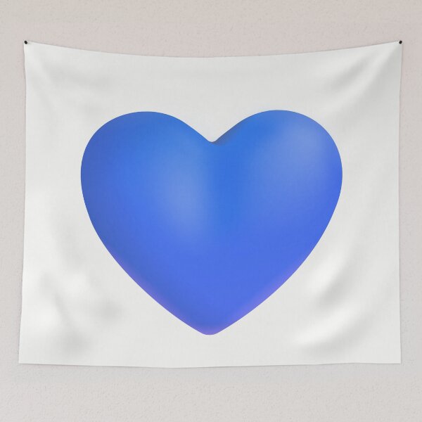 Item preview, Blue Heart Emoji - optimized designed and sold by abroadDesigns.