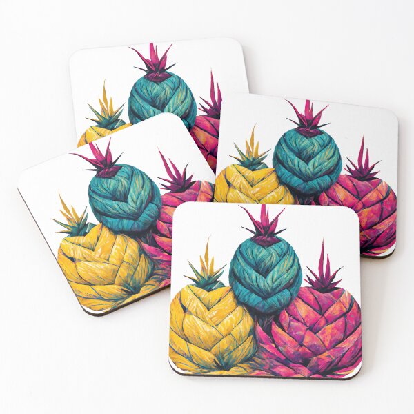 Item preview, Colorful pineapple designed and sold by PixelPack Design.