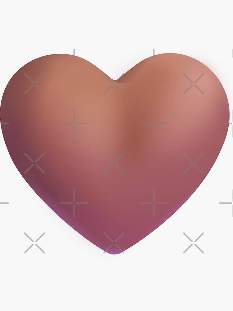 "Brown heart emoji optimized" Sticker for Sale by abroadDesigns