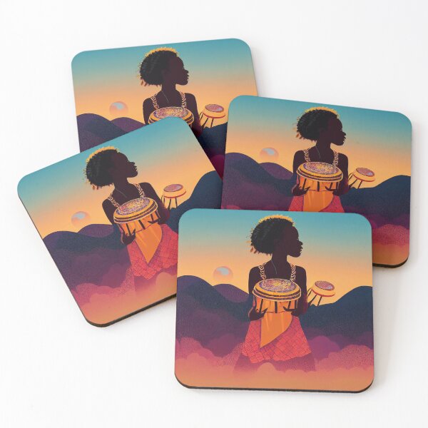 Item preview, sunset drums-digital art designed and sold by AfriSolArtHouse.